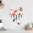 thumbnail image 6 of Flowers Key Holder for Wall Mail Holder Organizer with 5 Key Hooks Wall Mount Key Rack with Shelf, 6 of 6