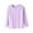 Purple, variant on ZyeKqe Unisex Kids Long Sleeve Shirts Crewneck T-Shirts Solid Color Tees Pullover Soft Top Blouse