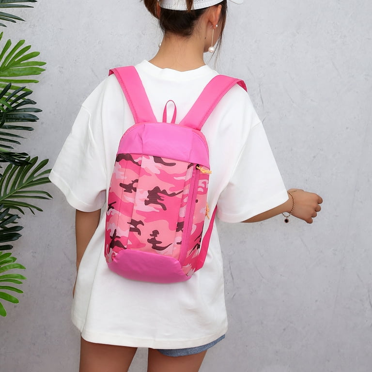 Pink top camouflage bag