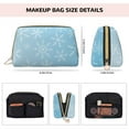 thumbnail image 5 of Cauagu Snowflake Snowing Print Large Cosmetic Bag,Portable Cosmetics Pouch Travel Makeup Bag Large Capacity Travel Makeup Case Organizer Makeup Brush Organizer, 5 of 8
