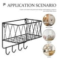 thumbnail image 3 of Milisten Multi-Function Wall Shelf De Hierro Negro Para Almacenaje En El Hogar Resistente Y Duradero, 3 of 6