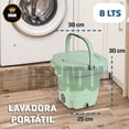thumbnail image 2 of Mini Lavadora Portátil Plegable Pequeña Para Ropa Chica Verde, 2 of 9