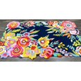 thumbnail image 2 of ALEF HOME Hand-Tufted Dark Blue Floral Design Area Rugs, 4X6, Soft, Stylish, 2 of 5