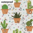 thumbnail image 6 of Colorful Cartoon Cactus Shower Curtain for Bathroom Shower Curtain Set with 12 Hooks Waterproof Fabric Bath Curtain for Bathtub Restroom Decor, 72 X 72 in, 6 of 6