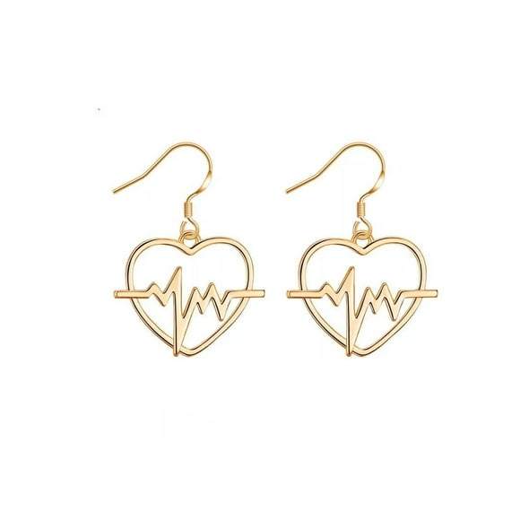 WREESH Creative New Earrings Heart Shaped Earrings Women's Gifts Alloy Heart Earring