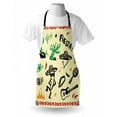 thumbnail image 3 of Mexican Apron Popular Hispanic Cartoon Objects with Fiesta Taco Guitar Cactus Plant Nachos Print, Unisex Kitchen Bib Apron with Adjustable Neck for Cooking Baking Gardening, Multicolor, by Ambesonne, 3 of 3