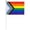 Hot Pink,8.3 × 5.5", variant on 1Pc Mini Handheld Progress Pride Stick Flag,8.3X5.5" Rainbow Hand Flag, Vivid Polyester Small Pride Flag on Pole, Lightweight Parade Decor Flag for Party, Festival, Celebration Supplies