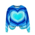 thumbnail image 5 of Craaazy Women's Cute Valentines Day Tops Loose Crew Neck Long Sleeve T-Shirts, 5 of 9
