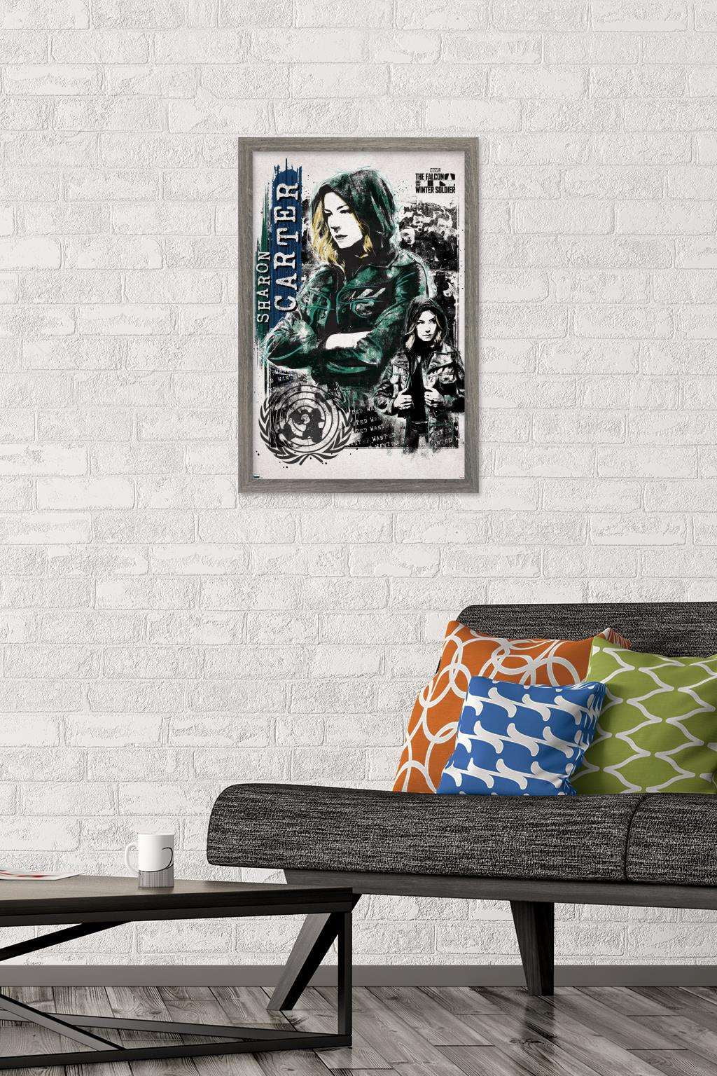 Marvel Comics Falcon and Winter Soldier - Sharon Carter Wall Poster, 14.725" x 22.375", Framed