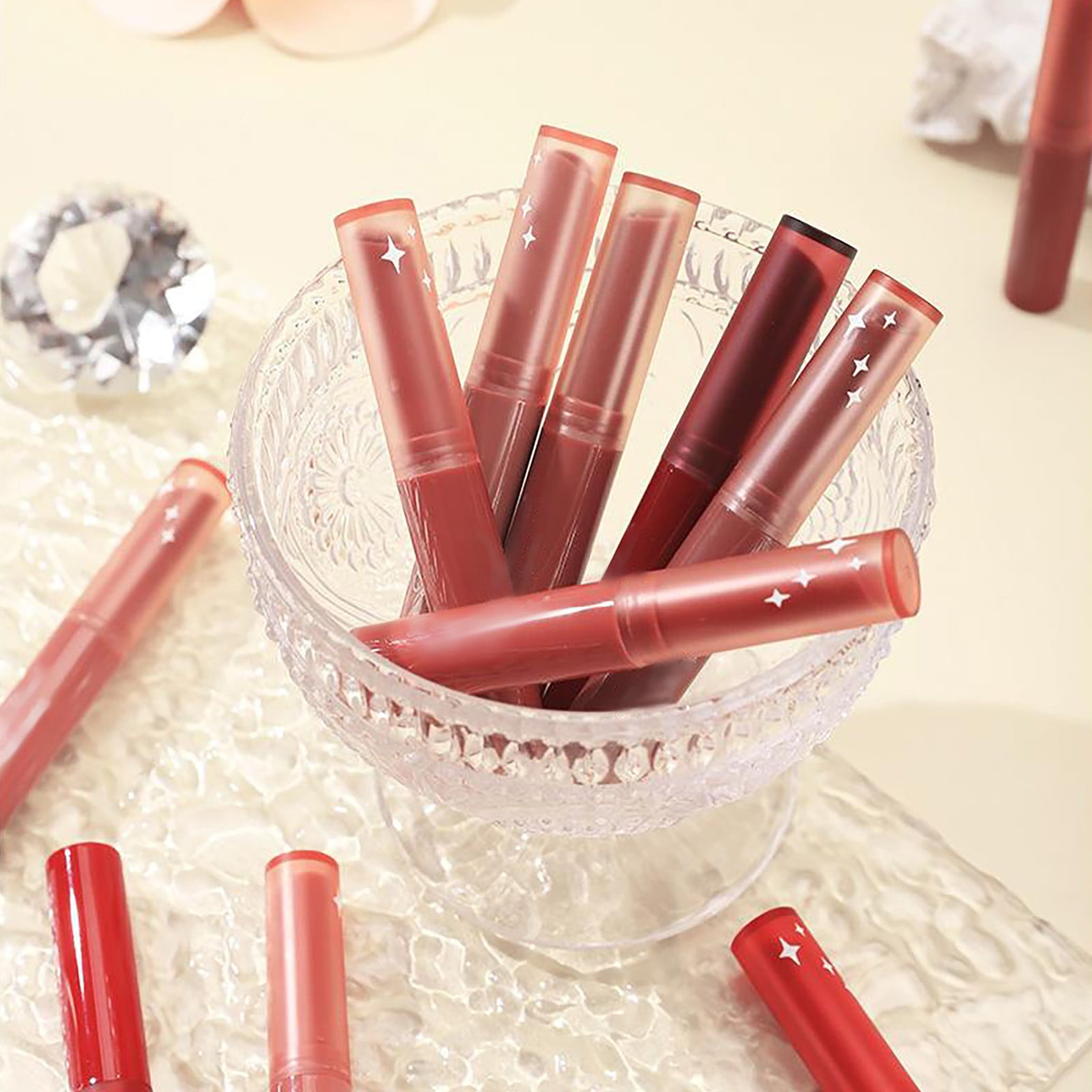 Lipstick Peel off Lifter Gloss 002 Deserts Bright Lip Gloss Well People Lip Gloss Sheer Lip Gloss Lipstick compatible with Machine Context Lipstick Sweet Emotion Lipstick for Little Girls Clear Lip