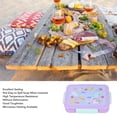 thumbnail image 4 of Fiambrera para Niños, Fiambrera Portátil, Contenedor de Almuerzo de Cafetería Conveniente para Niños, Apto para Microonda, Con utensilios, 4 of 7
