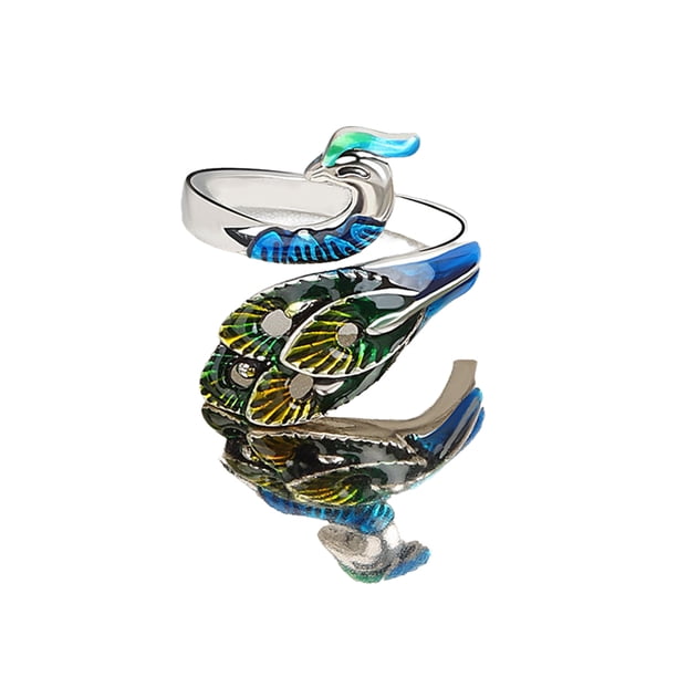 Guardurnaity Anillo de tejer Animal estilo étnico joyería estereoscópica anillos de apertura ajustables hilo DIY desgaste suministros de costura Ropa, zapatos y accesorios Miscelánea Colorido NJ135