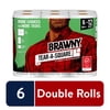 Brawny Paper Towels, Tear-A-Square, 6 Double