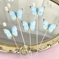 thumbnail image 1 of Zhuge 10 juegos de elegantes decoraciones para tartas con forma de mariposa, decoraciones para tartas con forma de mariposa adecuadas para fiestas de cumpleaños, decoraciones para cupcakes (azul), 1 of 5