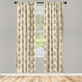 thumbnail image 2 of Ambesonne Coffee Curtains, Mocha Espresso Latte Mocha, Pair of 28"x95", Warm Taupe Cocoa Khaki, 2 of 4