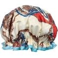 thumbnail image 1 of ORUYROP Allylew Réutilisables Chapeaux de Douche Imperméables pour les Femmes pour les Cheveux Longs, Royal, 1 of 4