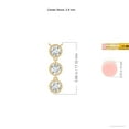 thumbnail image 3 of ANGARA Natural 0.26 Ct. Diamond Three Stone Pendant Necklace in 14K Yellow Gold for Women with 18 Inch Chain, 3 of 7