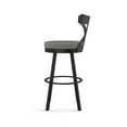 thumbnail image 3 of Amisco Washington 30 In. Swivel Bar Stool - Silver Grey Polyester / Black Metal, 3 of 9