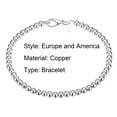 thumbnail image 4 of Ayyufe Bracelet Silver Plated Pretty Women Hand Chain with Lobster Clasp for Birthday, 4 of 6