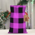 thumbnail image 5 of Pofeuu Purple Black Buffalo Plaid Print Burlap Bags with Drawstrings Drawstring Gift Bags Pouch Bag for Thankgiving Birthday Party Gift Wrapping Treats and Party Favors-Small, 5 of 9