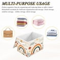 thumbnail image 6 of Yayeee Collapsible Cube Storage Bin with Lid Fabric Closet Decorative Basket with Handles, Cute Rainbow, 6 of 7