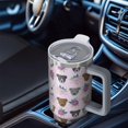 thumbnail image 6 of OBREWU Cute Pitbull Terriers Dog and Flower Tumbler with Handle and Lid,Cute Pitbull Terriers Dog and Flower 40oz Double Wall Vacuum Insulated Tumbler,Cups Gift for Women and Men, 6 of 7