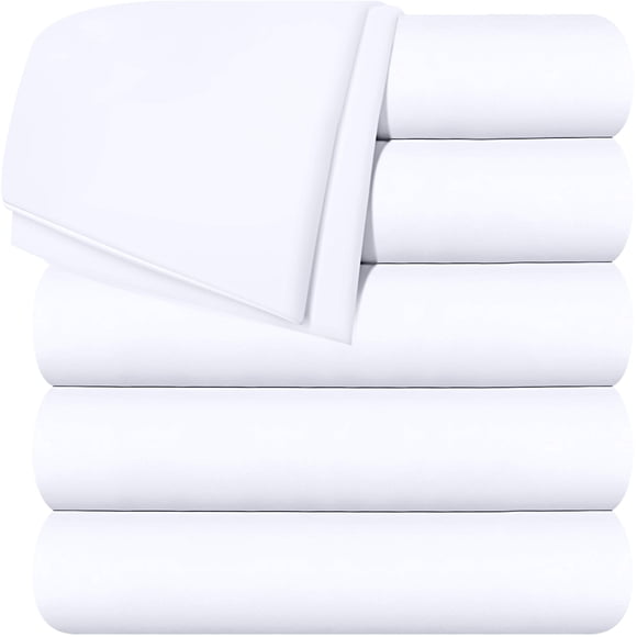 Juego de ropa de cama Flat Sheets Utopia, 6 unidades, suave microfibra cepillada