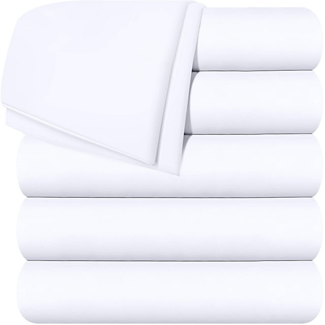 Juego de ropa de cama Flat Sheets Utopia, 6 unidades, suave microfibra cepillada