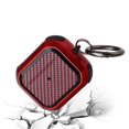 thumbnail image 3 of For Airpods Pro2 2022 2nd Version Carbon Fiber Design Hybrid With Metal Hook Case Cover - Red, 3 of 3