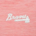 thumbnail image 2 of Men's Antigua  Coral Atlanta Braves Bright Quarter-Zip Pullover Top, 2 of 2