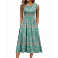 thumbnail image 1 of Vestido Zeagoo sin mangas para mujer, casual, sin mangas, midi, con bolsillos, 1 of 8