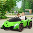 thumbnail image 3 of Gymax 12V 2-Seater Licensed Lamborghini Kids Ride On Car w/ RC & Swing Function Green, 3 of 10