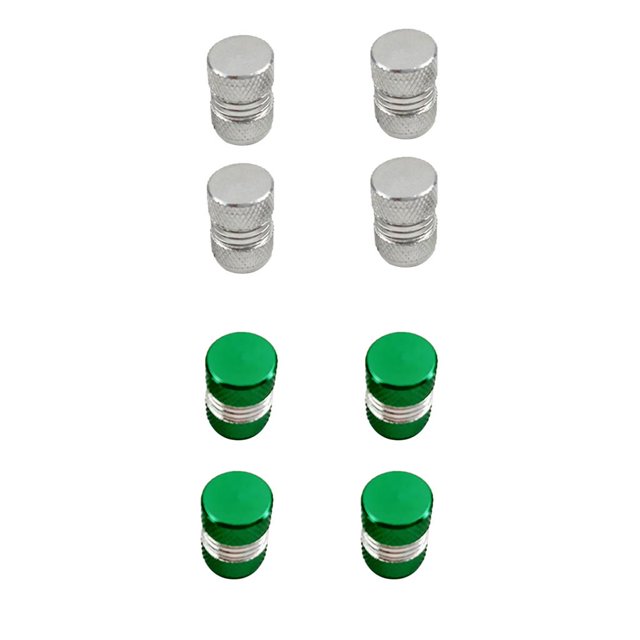 8 Piezas Aluminio Tire / Rim Válvula / Rueda Capa Cubierta Caps and Green shamjiam Cubiertas de la válvula de la válvula de la cubierta del casquillo de la válvula del coche