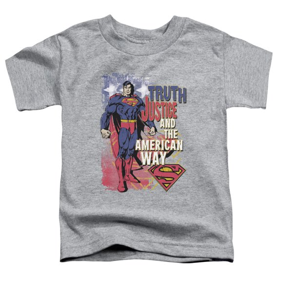 Superman - Truth Justice - Toddler Short Sleeve Shirt - 2T