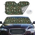 thumbnail image 2 of Haiem Red Leaves Car Windshield Sun Shade - Blocks UV Rays Sun Visor Protector, Sunshade to Keep Your Vehicle Cool, Universal Fit SUV Van Sedan-Medium, 2 of 7