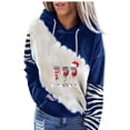 thumbnail image 4 of Costumes de Noël 2023 Mode Décontractée pour Femmes Blouse à Manches Longues Imprimée de Noël avec Poche Pull à Capuche en Solde, 4 of 5