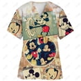 thumbnail image 3 of Camisetas de Mickey, uniformes de enfermera, camisetas de Disney con bolsillo, camiseta de cuello en V para mujer 2023, camiseta de hospital, ropa de verano para mujer, Minnie Mouse, 3 of 5