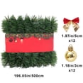 thumbnail image 3 of Holloyiver 16.4Ft Christmas Garland Decorations, Greenery Christmas Garlands, Non-lit Christmas Green Garland for Stairs Railing Fireplace Mantle Front Door Porch Holiday Wedding Party Decor, 3 of 6