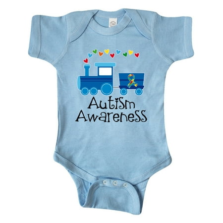 

Inktastic Autism Awareness Ribbon Train Gift Baby Boy or Baby Girl Bodysuit