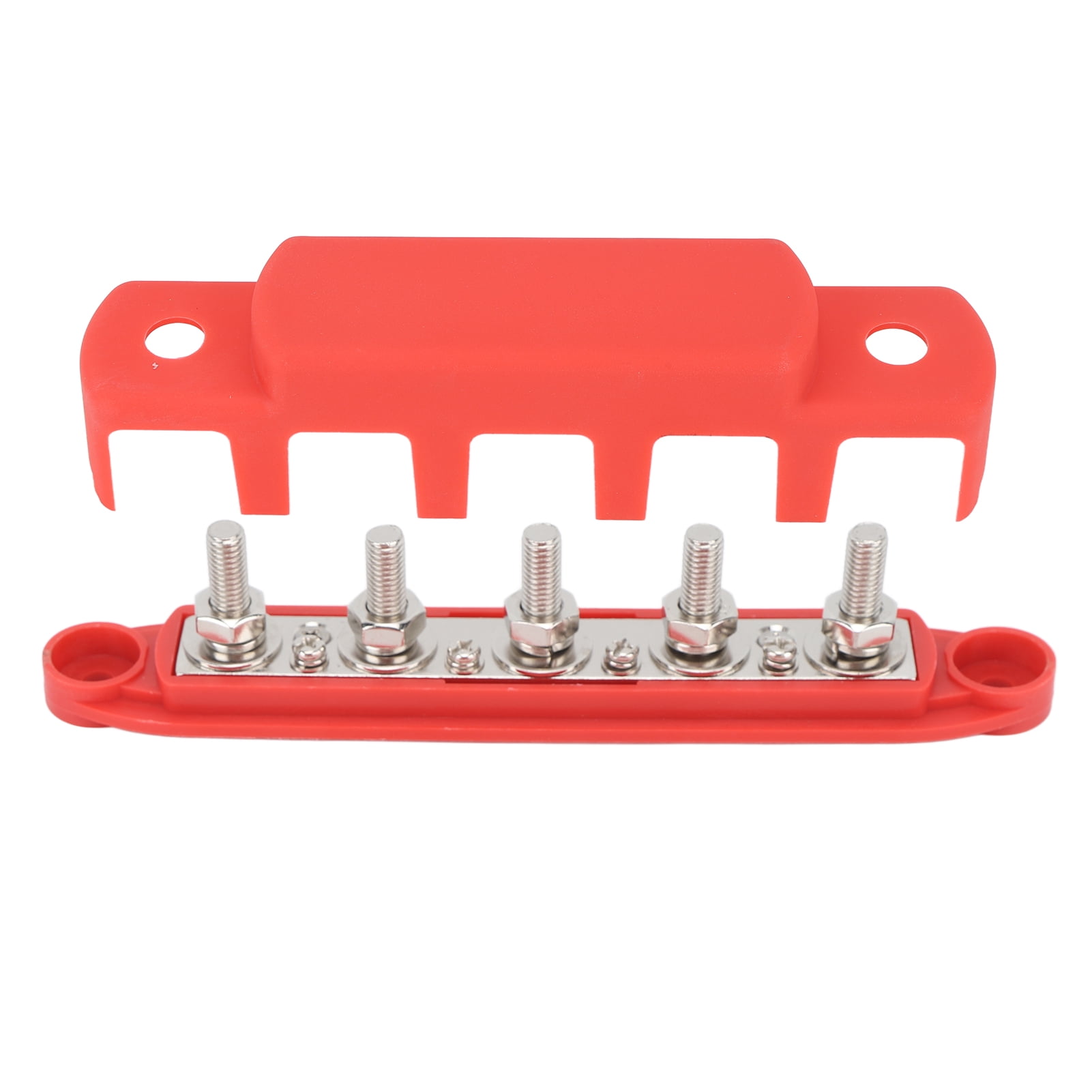 Bloc De Distribution D'énergie 300A Marine 12V - Barre Omnibus 6 Sorties 3/8", Avec Couvercle