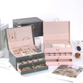thumbnail image 2 of Hyasfey Jewelry Storage Box with Removable Dividers Large-Capacity Multiple Compartments 3-Tier Earring Container Jewelry Holder Organizer, 2 of 8
