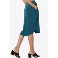 thumbnail image 4 of Jupe Midi Extensible en Jersey avec Cordon de Serrage et Ourlet Dauphin pour Femmes, 4 of 7