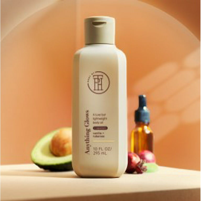 BODY by TPH Anything Glows Vegan Body Oil for Dry Skin with Squalane,  Avocado Oil & Rosehip Oil for Women & Men, 10 oz. 