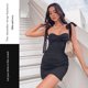 thumbnail image 5 of Mini vestido de verano plisado con cordones vestido de tirantes sin espalda ropa sexy, negro, l Scienceny AP001275-06B, 5 of 7