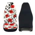 thumbnail image 2 of Uourmeti Deep Red Roses Car Seat Cover Full Surround Seat Covers for Cars Non-Slip Logo Customization 1 pcs Compatible with Vehicle Van, 2 of 6