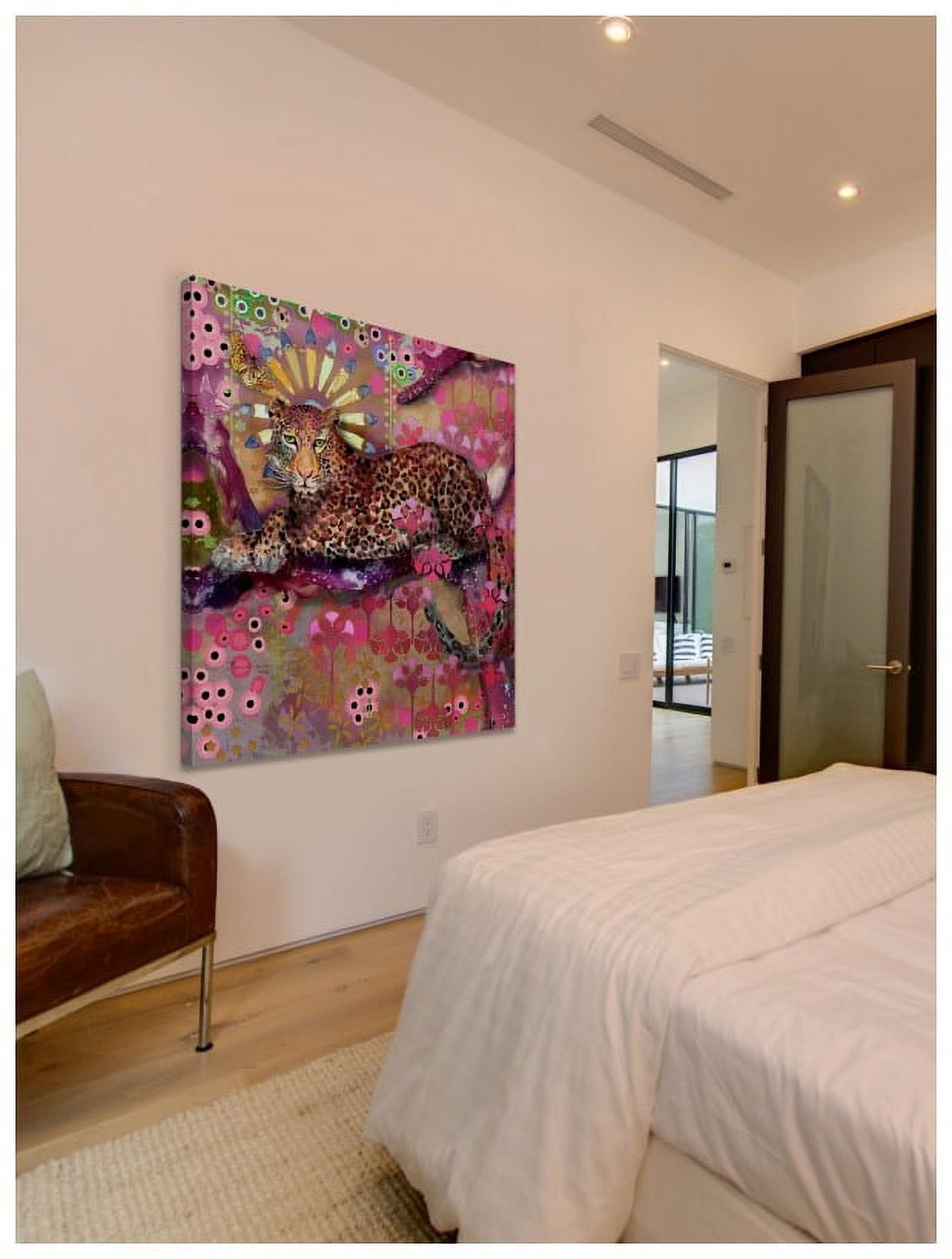 Marmont Hill 'Leopard And Butterfly' by Evelia Painting Print on Wrapped Canvas