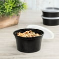 Karat 12 oz Black PP Injection Molded Round Deli Containers with Lids