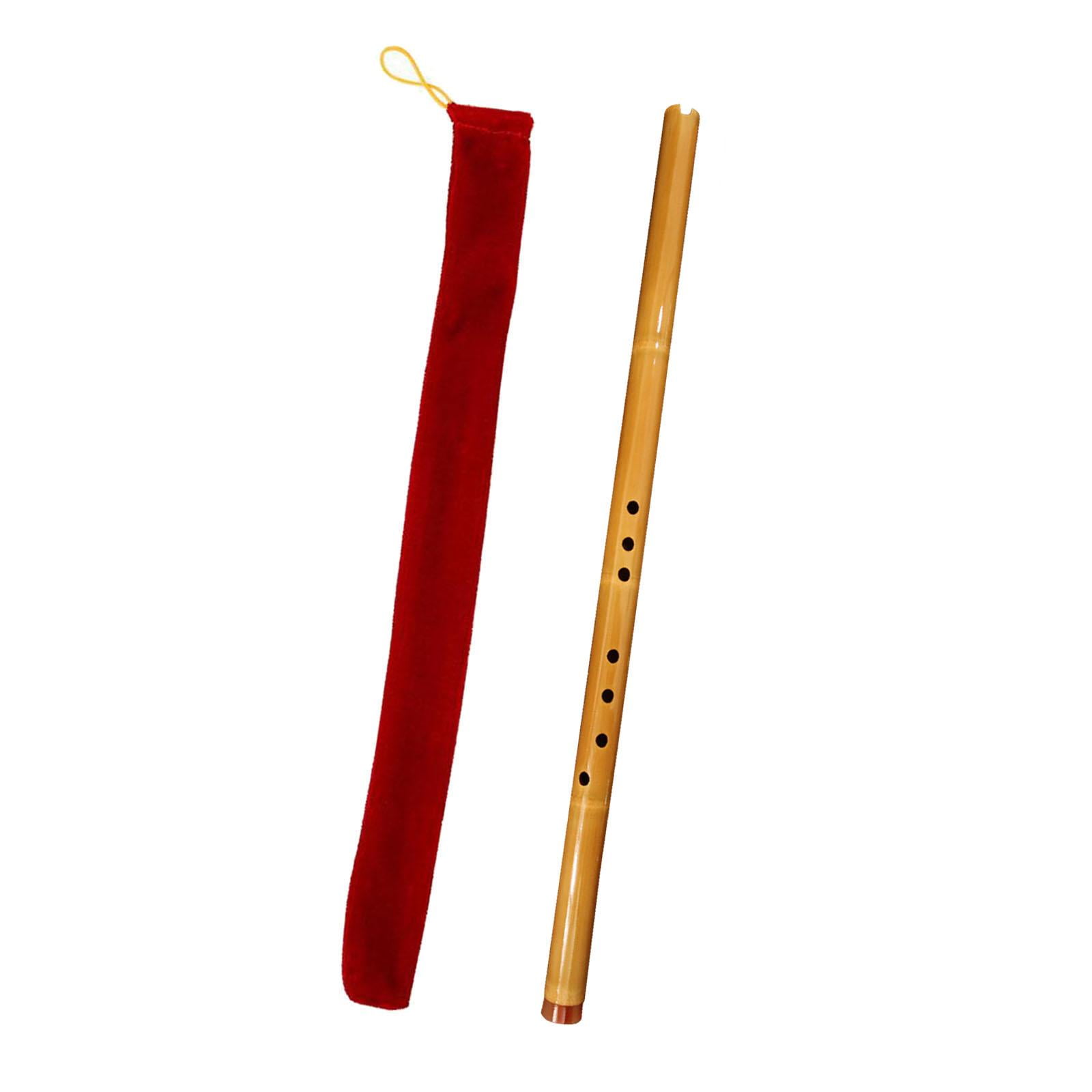 LeeQinersw Chinese Bamboo Flute Wind Instruments Chinese Instrument Woodwind Vertical Flute yellow G tuning