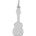 thumbnail image 4 of 14K White Gold Guitar Charm (27 X 9) Made In United States wch70, 4 of 6