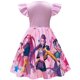 thumbnail image 3 of Girls Kpop Demon Hunters Pajamas Dress One Piece Summer Dress Demon Hunters Suit Pop Singer A-line Dress Party Dress Up Dress for 2-12 Years#Black 130, 3 of 4